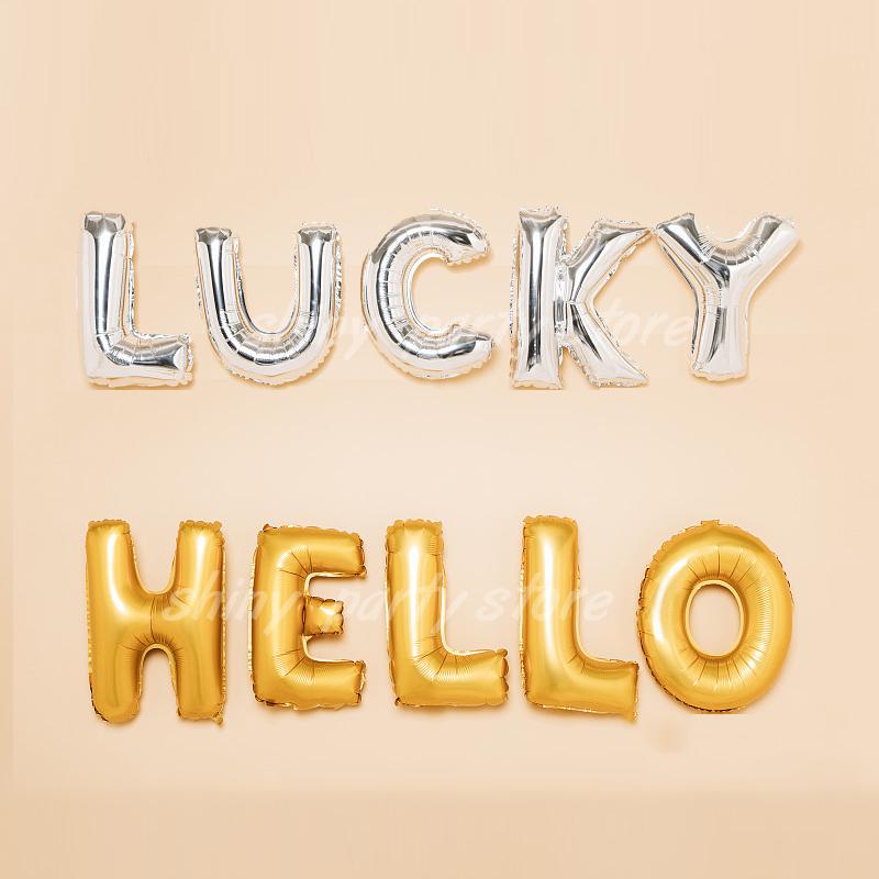 16/32inch Gold Foil Letter Alphabet Balloon Happy Birthday Party Balloons Wedding Decoration Kids Toys Baby Shower Air Balloon