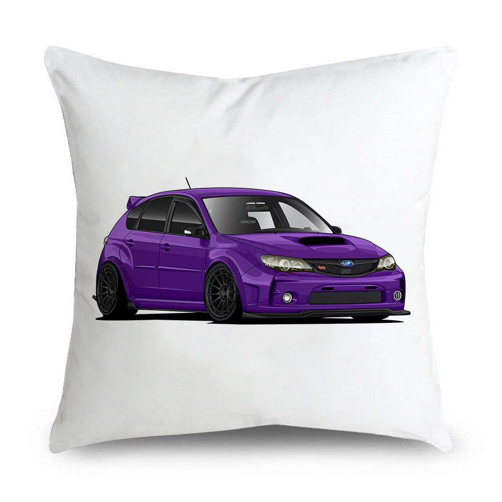 Car Pattern Printing Simple Pillowcase Classic Peach Skin Cushion Cover Pillowcase Home Sofa Car Seat Decoration Pillowcase