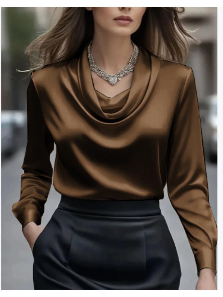 Women's Mock Neck Long Sleeve Rib Knit Tops Basic Solid Shirt