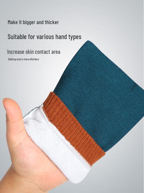 Men's Extra Coarse Flocked Exfoliating Bath Mitt