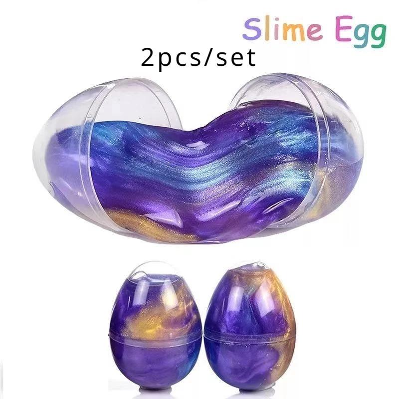 

Набор Волшебного Слайма 2 шт. Цветная Кристальная Грязь Звездное Небо Желейный Слайм Игрушки Сделай Сам Сенсорная Игра Сквоши Пластилин Цветной Яичный Слайм OneSize