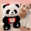 Handheld Apple Cute Umbrella Panda Plush Backpack Doll Pp Filling Cotton