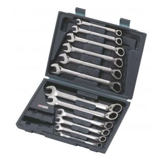 Coffret 12 clés mixtes à cliquet réversible - KSTOOLS - Gear Plus - Chrome Vanadium satiné