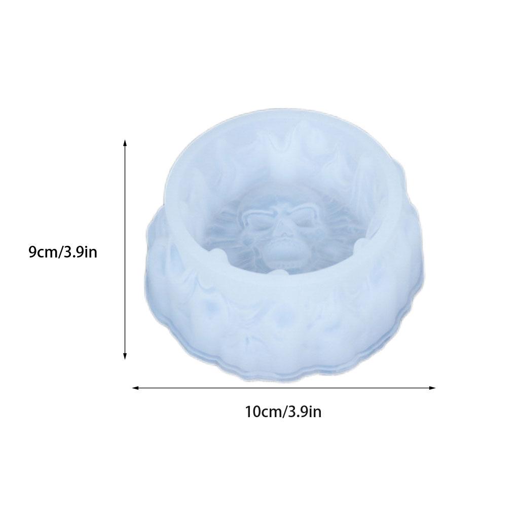 Skeleton Skull Ashtray Silicone Mold Resin Candle Holder Molds Reusable Waterproof Household Easy To Demould Home Decoration Cup