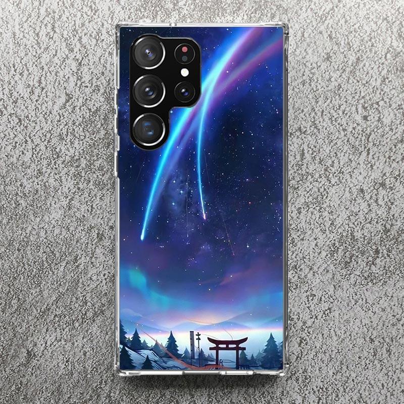 Coque de téléphone Esthétique Anime Paysage Pour Samsung Galaxy S25 S24 S23 Ultra S22 Plus S21 S20 FE S10 + S25Ultra S24U Coque Souple