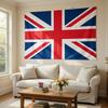 UK Flag Tapestry Flat Print British Union Jack Wall Hanging for Bedroom Dorm Decor Classic Red White Blue Banner Home Art Gift