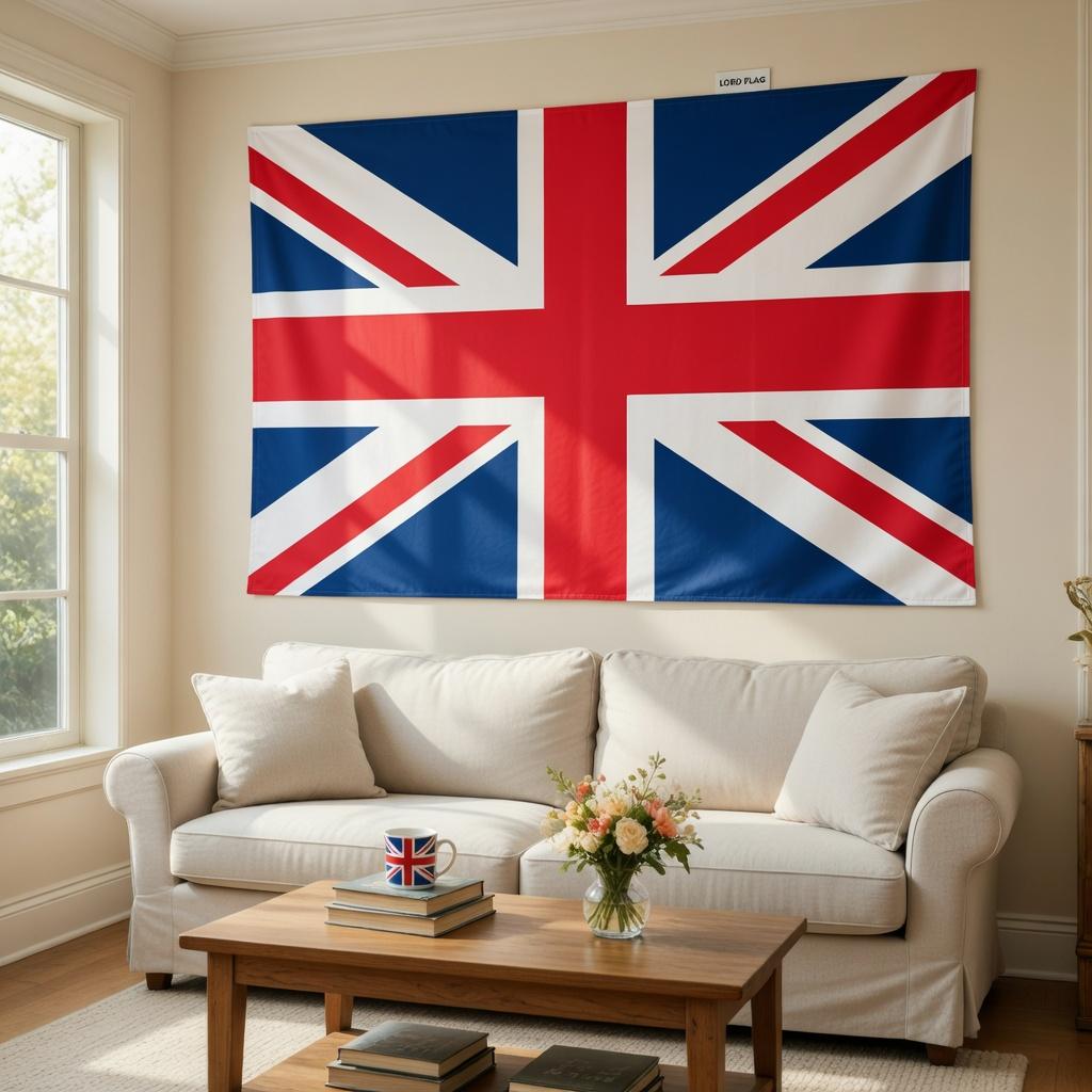 UK Flag Tapestry Flat Print British Union Jack Wall Hanging for Bedroom Dorm Decor Classic Red White Blue Banner Home Art Gift