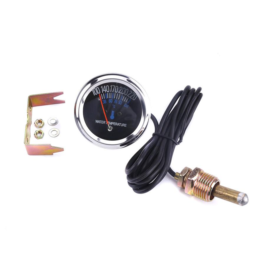 52MM 2" 12V Mașină Lentilă Clară Mecanic Indicator Temperatură Apă Metru Senzor Lumină