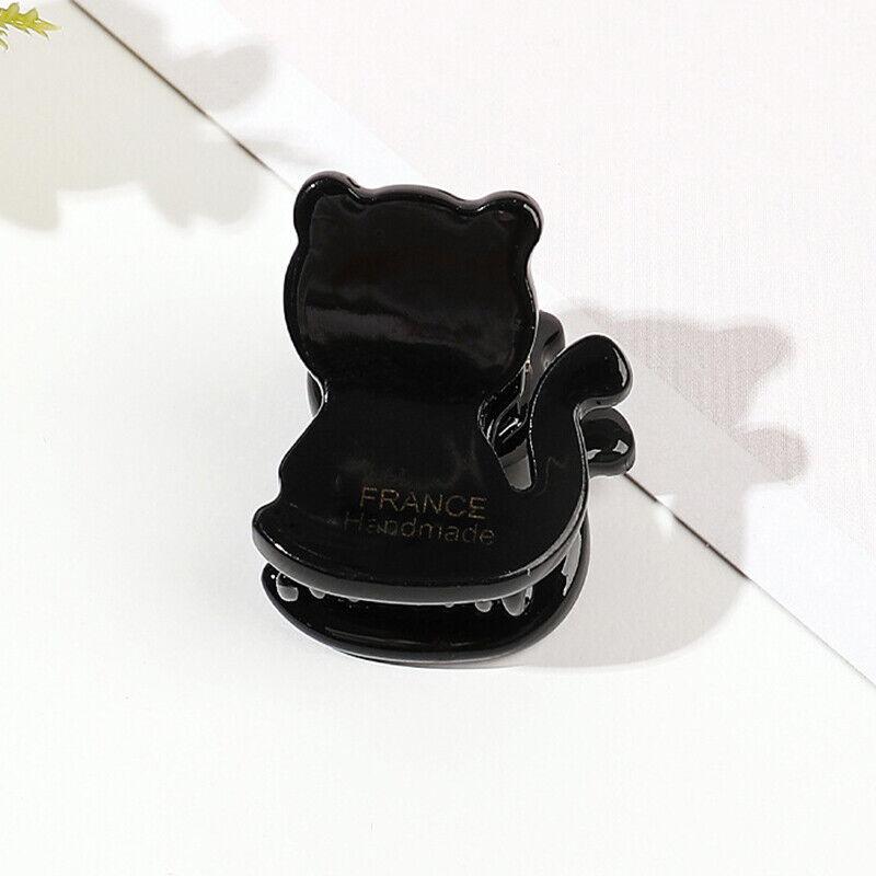 

Женские мини-зажимы для кошачьих когтей, 2 шт., маленькие прозрачные заколки для волос, пластиковые когти для волос «сделай сам». чёрный