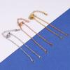 2pcs/5pcs Stainless Steel Bracelet Chains Jewelry Making Supplies Adjustable Cuban with Extension Chain Connectors Wholesale