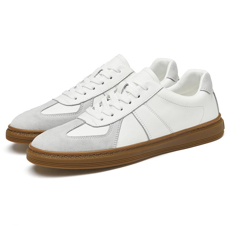 

Мягкая кожаная мужская обувь, мужские кроссовки, мужская повседневная обувь, британский стиль, модные белые туфли, кожаные школьные туфли, элегантные на шнуровке 45 белый