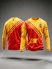 2026 Spanien Wappen 3D-Druck Langarm Fußballtrikot, Rot Gelb Diagonales Streifen Unisex Sportoberteil