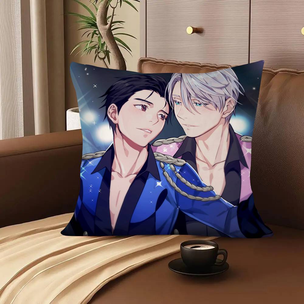 Yuri On ICE Anime Pillow Case Square Pillow Bedroom Sofa Leisure Comfort Cushion Car Living Room Home Decoration