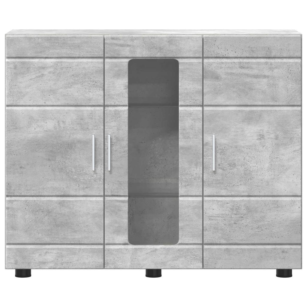 Wooden Cabinet Concrete Grey 88.5 x 30.5 x 73 cm Particleboard