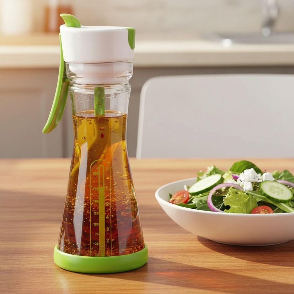 Transparent Salad Dressing Bottle Leak Proof Vinaigrette Container Creative Cruet  BBQ