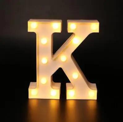 Decorative Letters Alphabet Letter LED Lights Luminous Number Lamp Decoration Battery Night Light Party Baby Bedroom Decoration