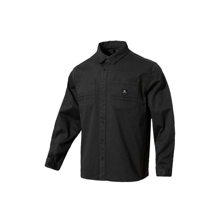 Converse Shirts Men's Black Lapel Moderate Other 10022012-A02