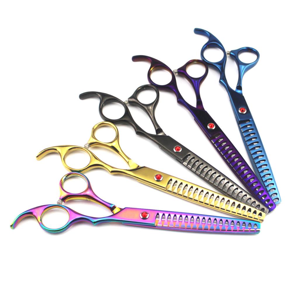 Professional 7 '' Fishbone Pet Dog Grooming Hair Scissors Thinning Barber Tools Haircut Shears Hairdresser Scissors