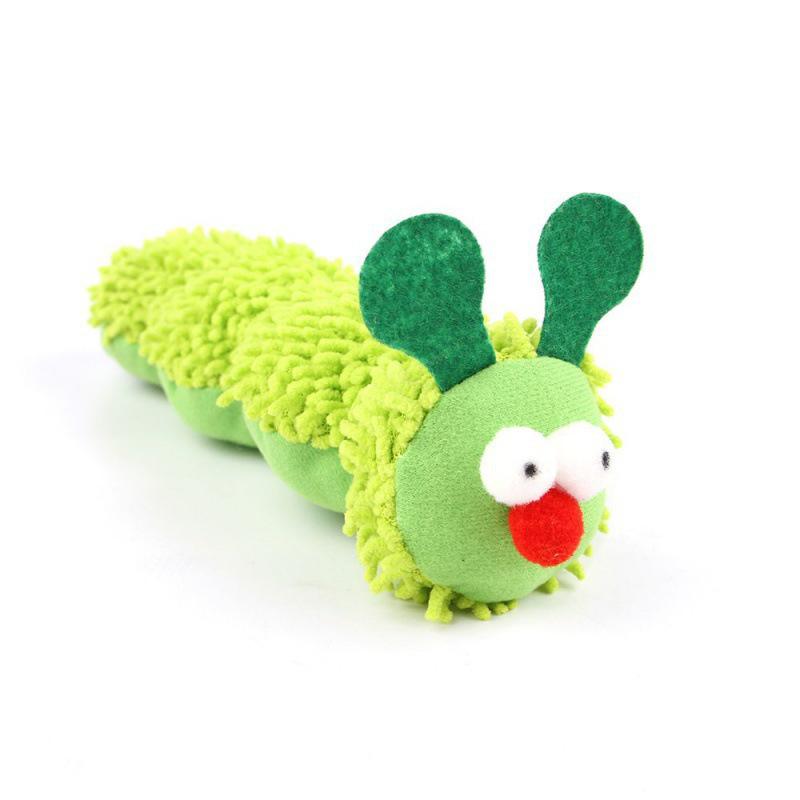 Interactive Caterpillar Plush Toy for Cats - Boredom Relief, Bite-Resistant, Self-Play Pillow