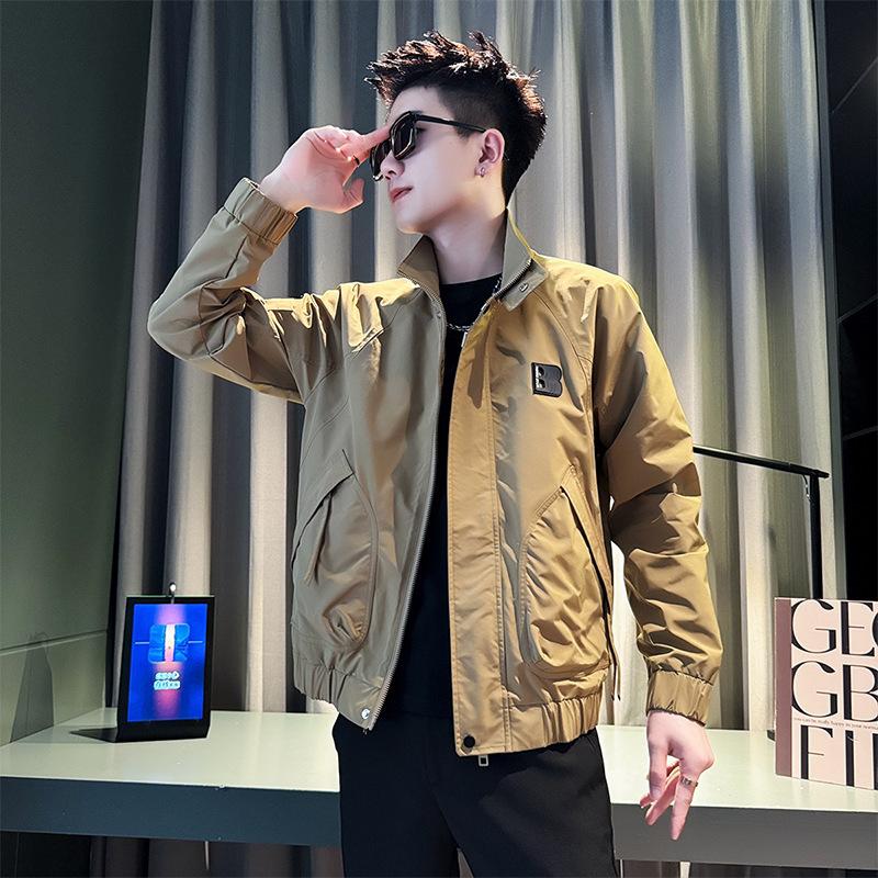 Men's Casual Jacket Spring and Autumn 2025 Design Sense New Trendy Brand Ruffian Handsome Men's Clothing Thin Autumn Jacket Men's