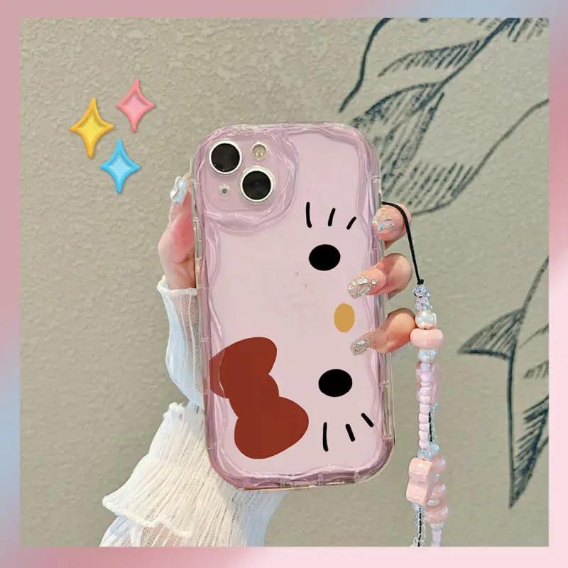 3D Bowknot Hello Kitty Phone Case For Iphone 17 Air 16 Pro Max 15 14 13 12 11 Pro Max 16e Plus12 13 mini 16+ Casing Cute Soft
