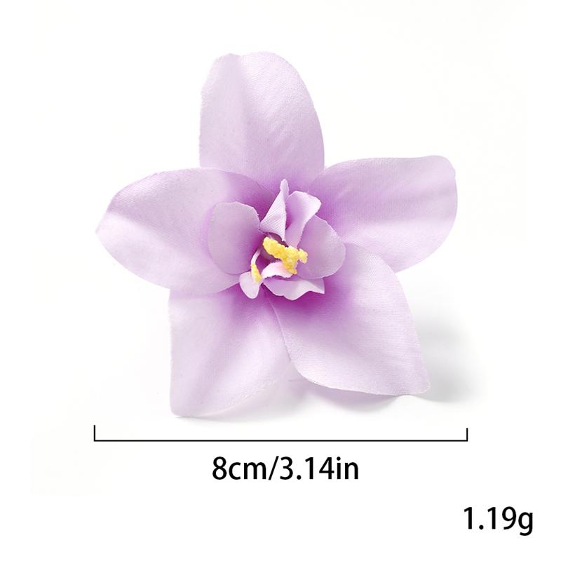 5/10/20Pcs 8cm Artificial Flowers Head Silk Orchid Flowers for DIY Wedding Party Craft Home Decoration Wreath Accessories