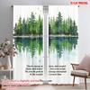 2pcs 2D Flat Printing Drapes Forest Reflection Courage Adventure Fabric Without Electricity Holiday Decorations Perfect for All
