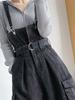 Salopette in denim da donna, jeans elasticizzati, vintage, con tasca, pantaloni da lavoro larghi