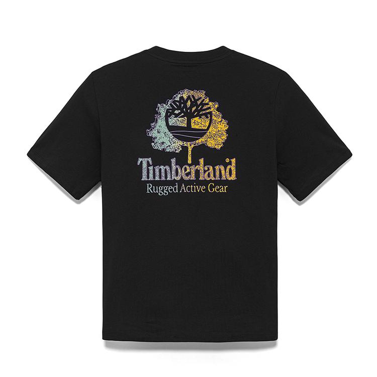 Timberland Comfortable Cotton Short Sleeve Outdoor Casual Breathable T-Shirt Men Tops Black A6A8B001
