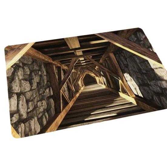 3D Optische Täuschung Fußmatte Rutschfest Vision Teppich mit Atemberaubendem 3D Visuellen Effekt Design Teppich für Wohnzimmer Schlafzimmer Flur Pflegeleichter Teppich