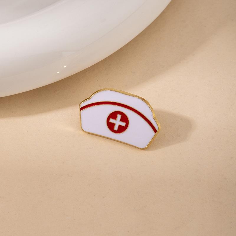 Cartoon Cute Brooch Nurse Medicine Bottle Thermometer Syringe Fun Badge Wind Creative Metal Pin