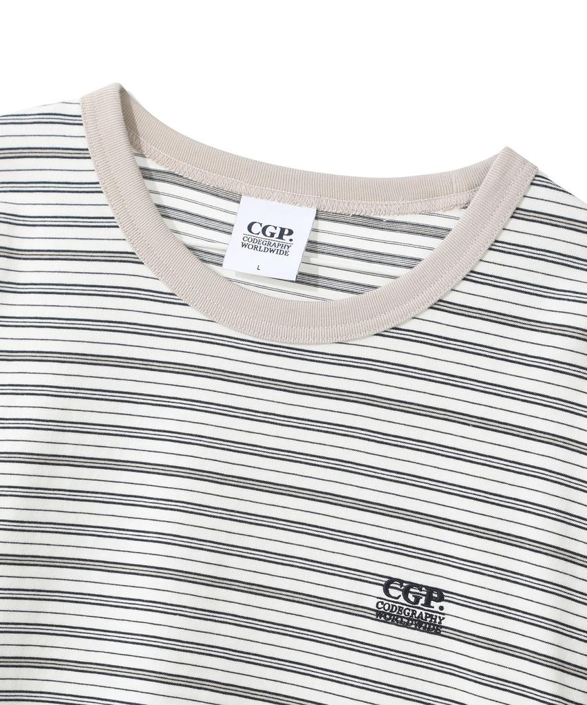 CGP Multi-Stripe Short Sleeve T-Shirt - Ivory