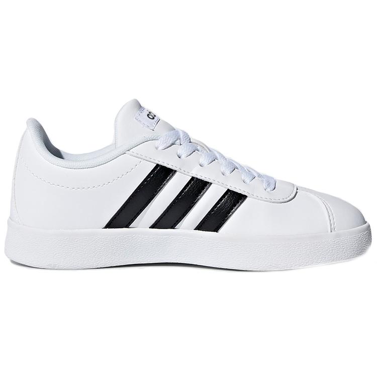 adidas VL Court 2.0 J 'Cloud White' (Unisex) Cloud White / Core Black / Cloud White Kids' Skateboarding Shoes DB1831