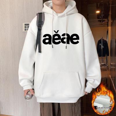 Men's Oversized Fleece-Lined Hoodie - Autumn/Winter 2025 Trendy American Style