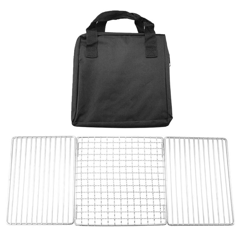 Fish Grilling Net Outdoor Stove Barbecue Mesh Sheet BBQ Grilling Net, Stainless Steels Construction Net for Even Cooking