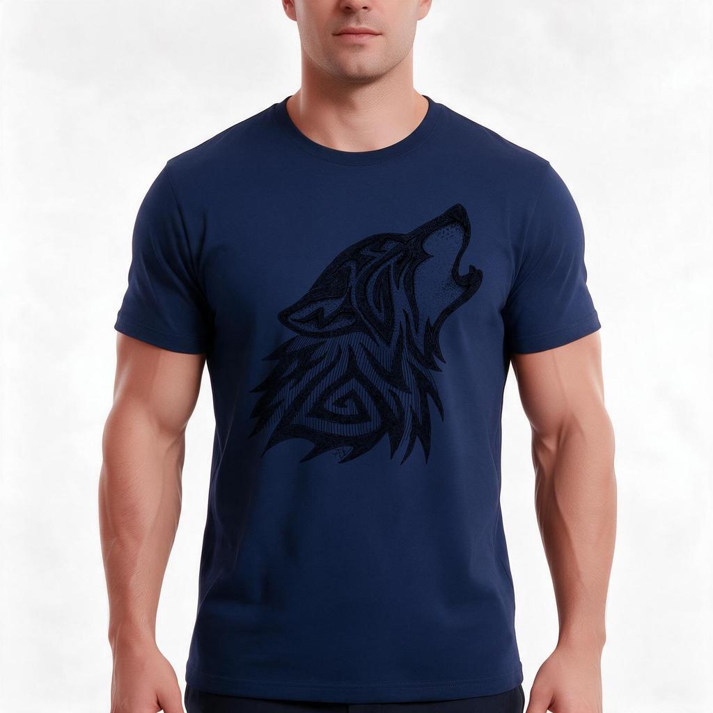 Howling Wolf Tshirt Summer Casual Cotton Tee Oversized Streetwear Tops Vintage Graphic Print Loose Fit Short Sleeve