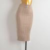 Style Sexy High Waist Cable Stitch Knitting Skirt Women's Fall and Winter New Arrival Silm Slim Looking All-Matching Youthful-Looking A- Line Skirt
