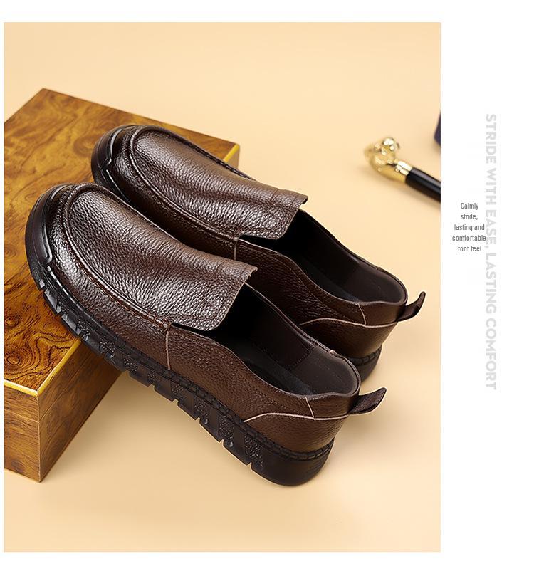 2025 Herren Atmungsaktive Rutschfeste Leder Freizeitschuhe: Frühlings- & Herbstmode