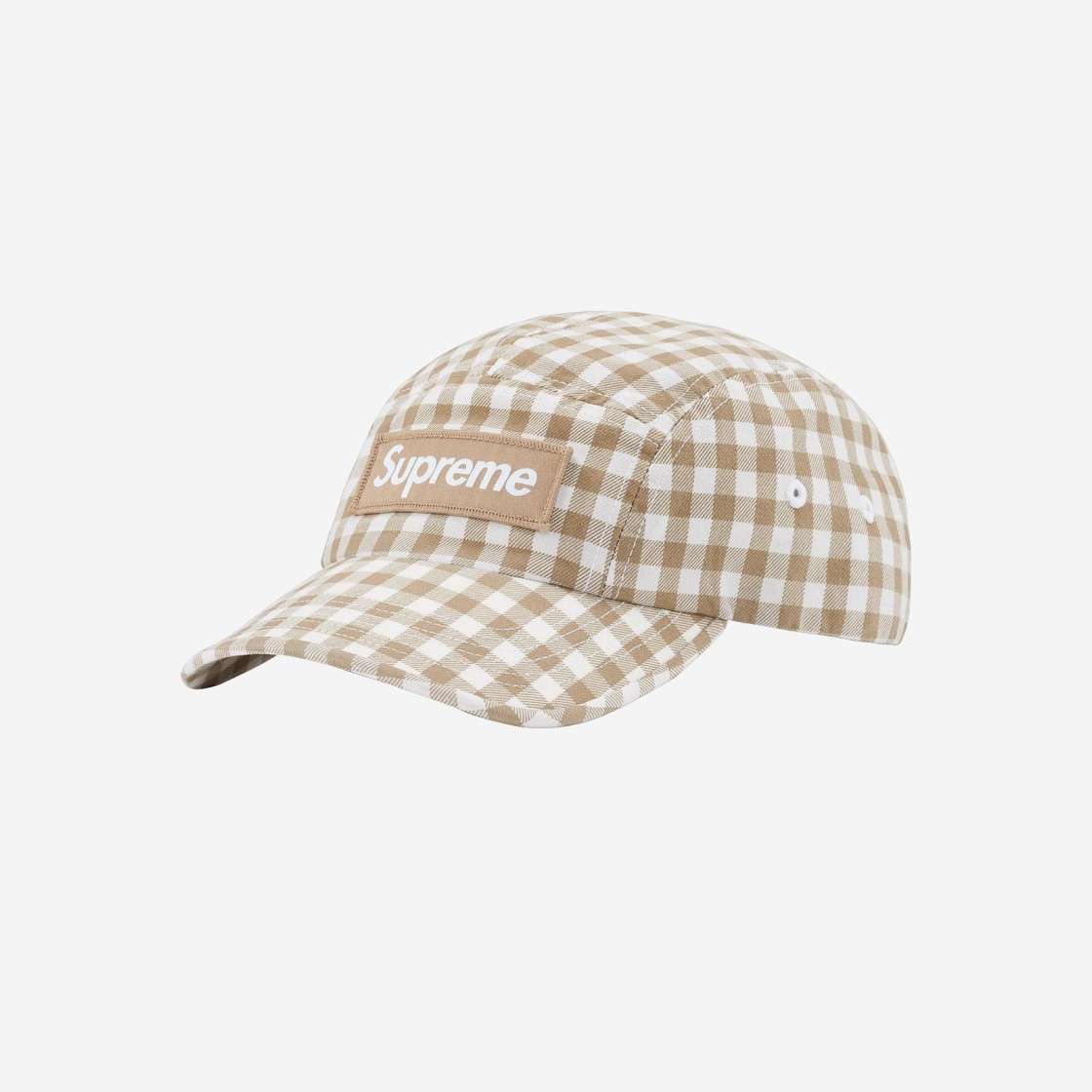

Кепка Supreme Gingham Camp Tan 23SS -
