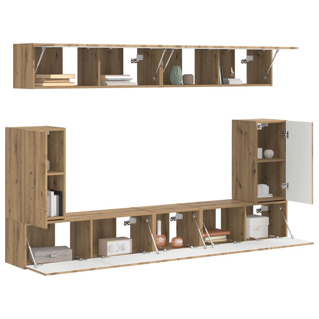 TV Cabinet Set 5 Pieces Artisan Oak Engineered Wood