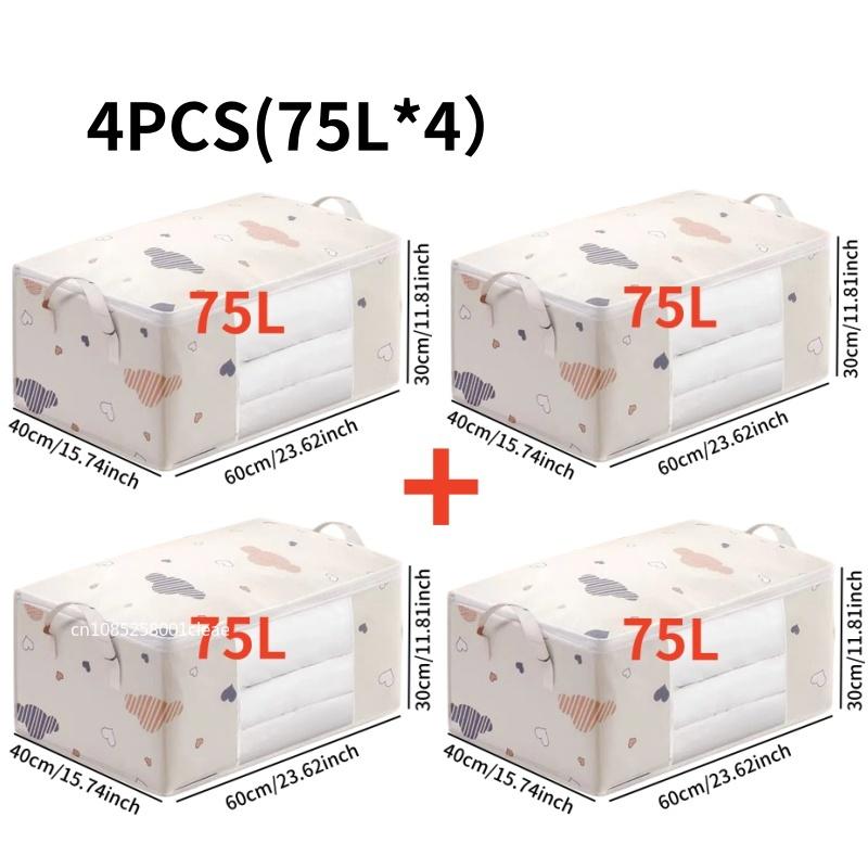 1/2/4PCS Big Capacity Quilt Clothes Duvet Blanket Storage Bag Organizer Sorting Bags Dustproof Closet Under-Bed Moisture Proof