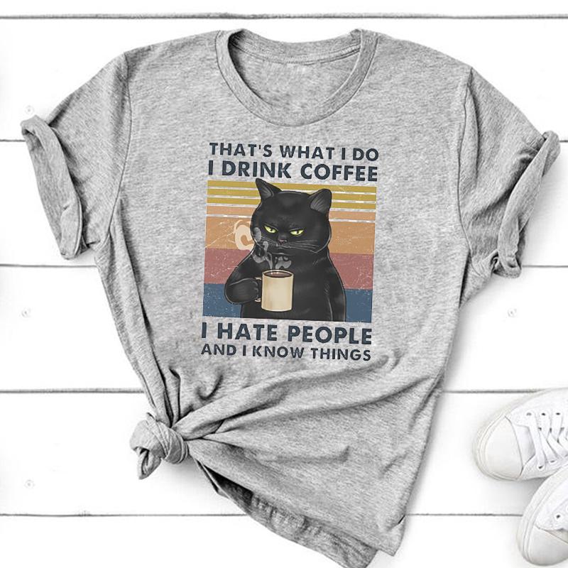 (Asian Size) Graphic Tee Women's Cat Books Love Sweet Trend Fashion Casual Print Short Sleeve Summer Top Ladies Female T Clothing T-shirt