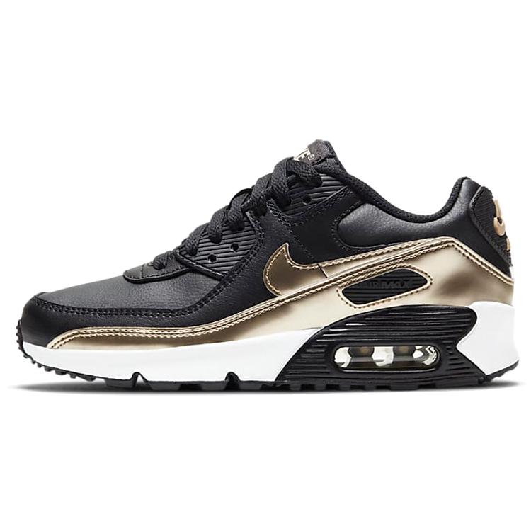 

новые Nike Air Max 90 LTR Черный Металлический Золотой Звезда GS 36