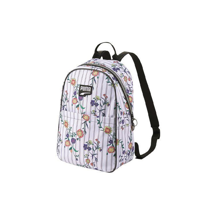 Puma Prime Time Festival Backpack Zipper Closure Fabric Backpack Women Backpacks Black White 076989-01 Black White