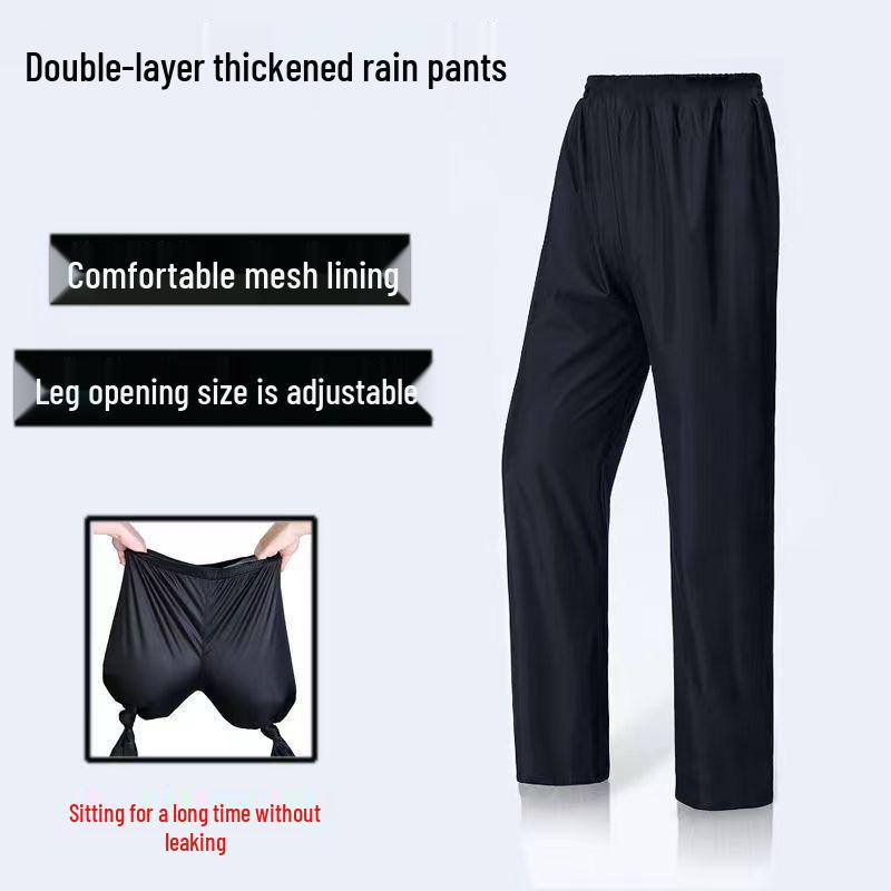 Durable Double-Layer Unisex Waterproof Cycling Rain Pants