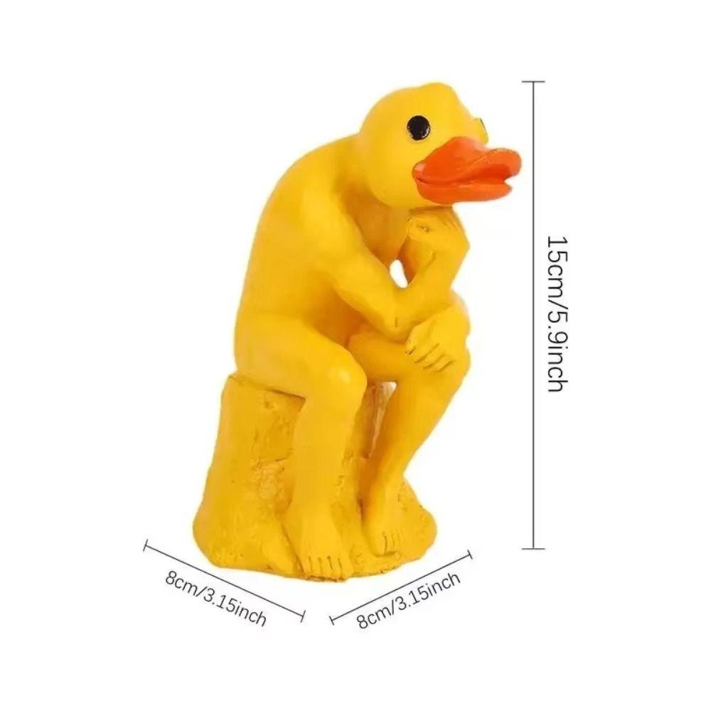 Model Thinking Duck Statue Sensory Toy Funny Animal Decorations  Children Toys