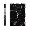 TOTIO Márvány Utánzat Vágó Márvány 40cm x Lehúzható Márvány Fali Papír Matrica Dekorációs DIY Falhoz Matt Márvány Hatású Lap, Fekete, Lap, Lap,