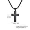 Cross Pendant Necklaces for Men Boys,Waterproof Stainless Steel Necklace,Christian Religious Faith Prayer Zircon Gift