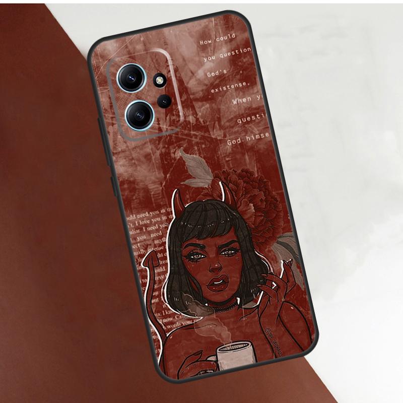 Aesthetic Devil Woman Bad Girl Case For Xiaomi Redmi Note 13 10 11 12 14 15 Pro Plus Cover For Redmi 15C 15 12C 13C 14C 10C