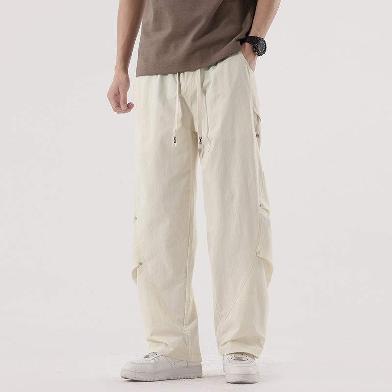 

Весенне-летние новые комбинезоны для пары, ретро, прямые, широкие брюки-палаццо, повседневные брюки с варкой, мужские 8XL